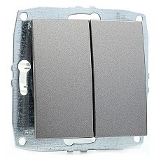 Выключатель двухклавишный без рамки mono electric despina - larissa 500-002425-102